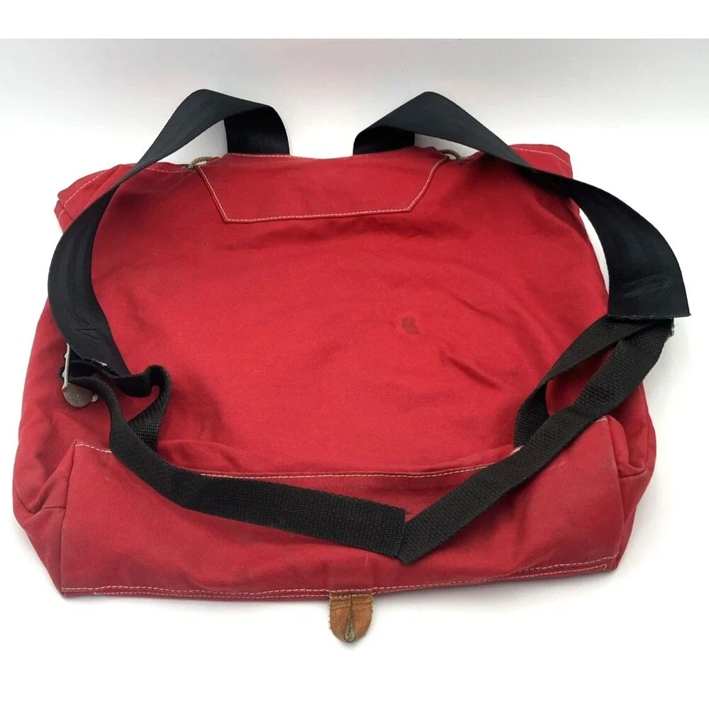 Vintage Jugglebags Artisan Backpack Red Canvas Boho Festival Bag